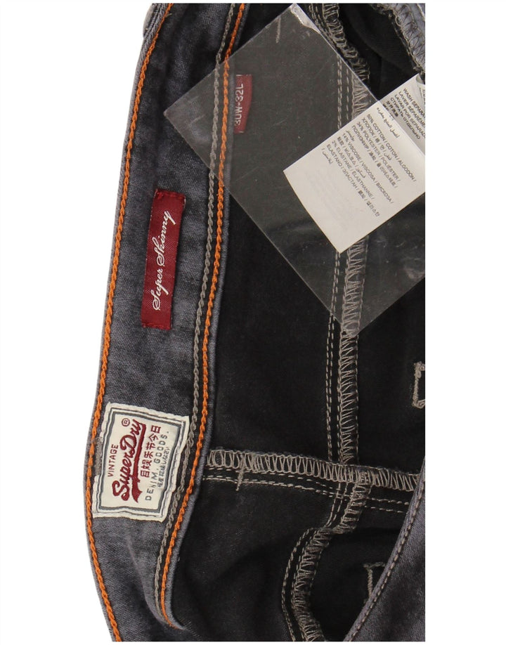 SUPERDRY Vaqueros súper ajustados para mujer W30 L32 Algodón gris