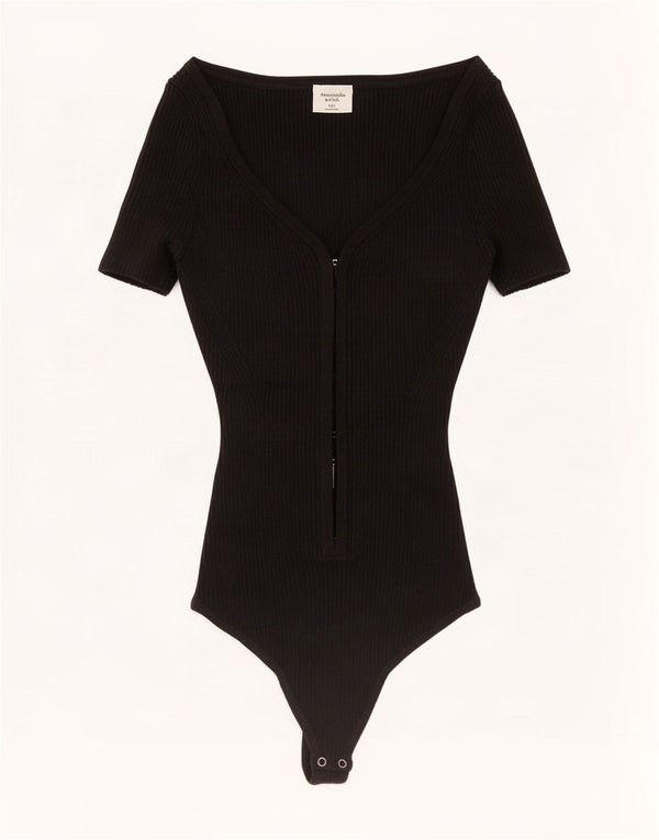 Abercrombie & Fitch Body para mujer UK 2 2XS Algodón negro
