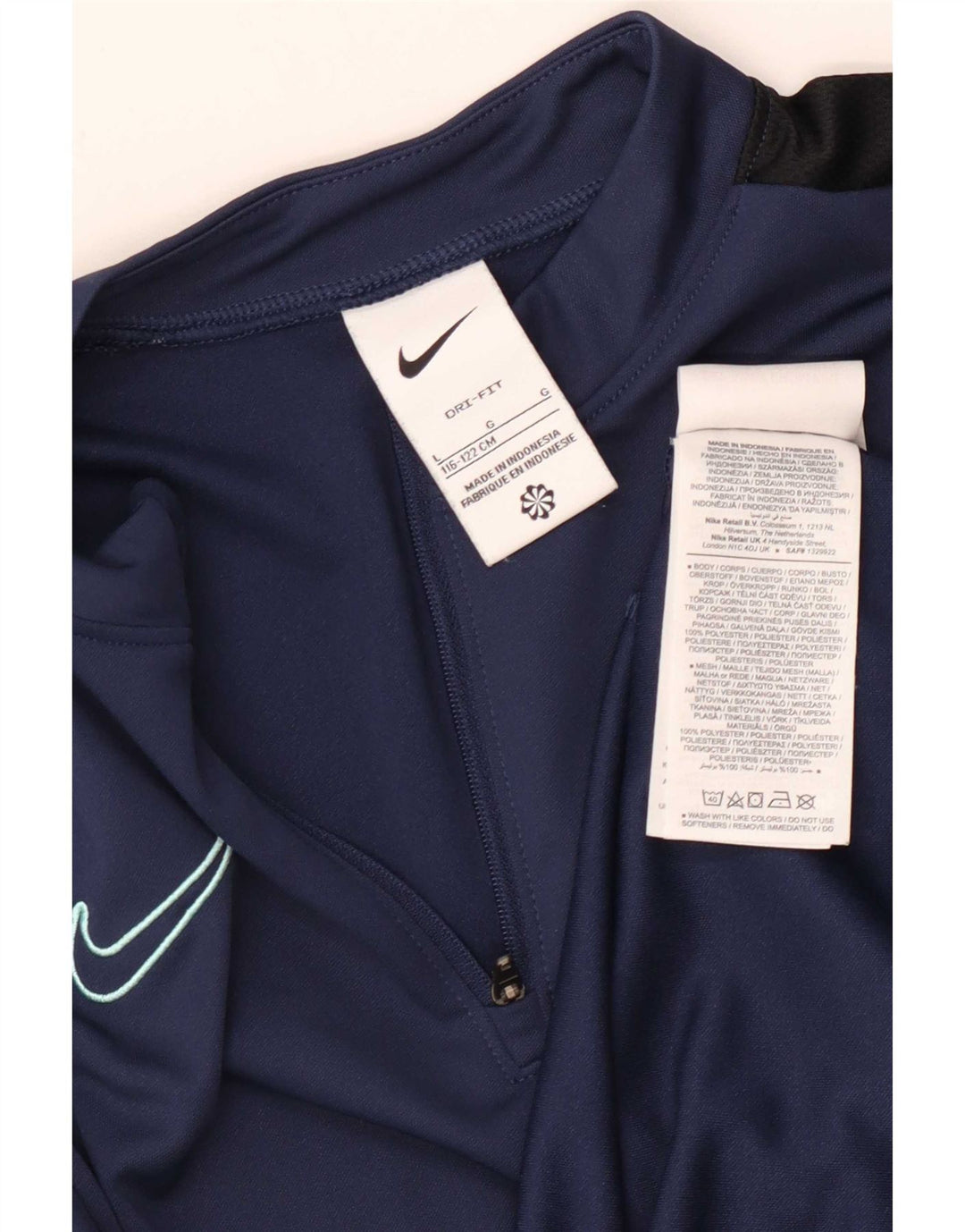 Nike Boys Dri Fit Jersey Chándal Top 6-7 años Grande Azul Marino