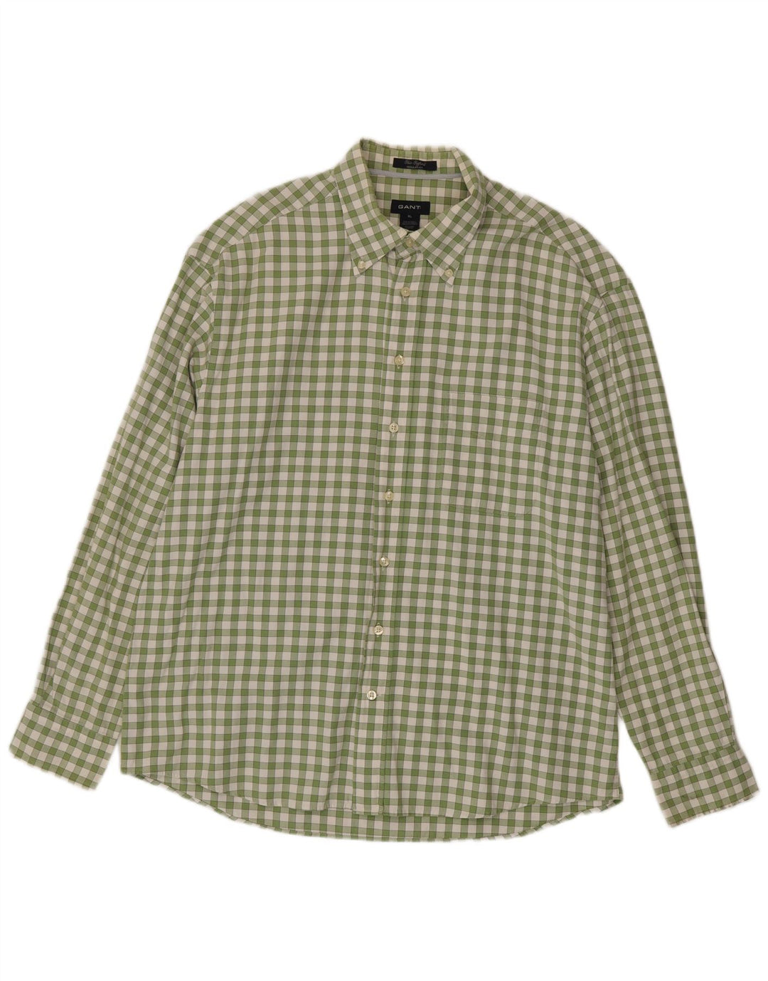 Gant Camisa Regular Fit XL De Algodón A Cuadros Verde Hombre