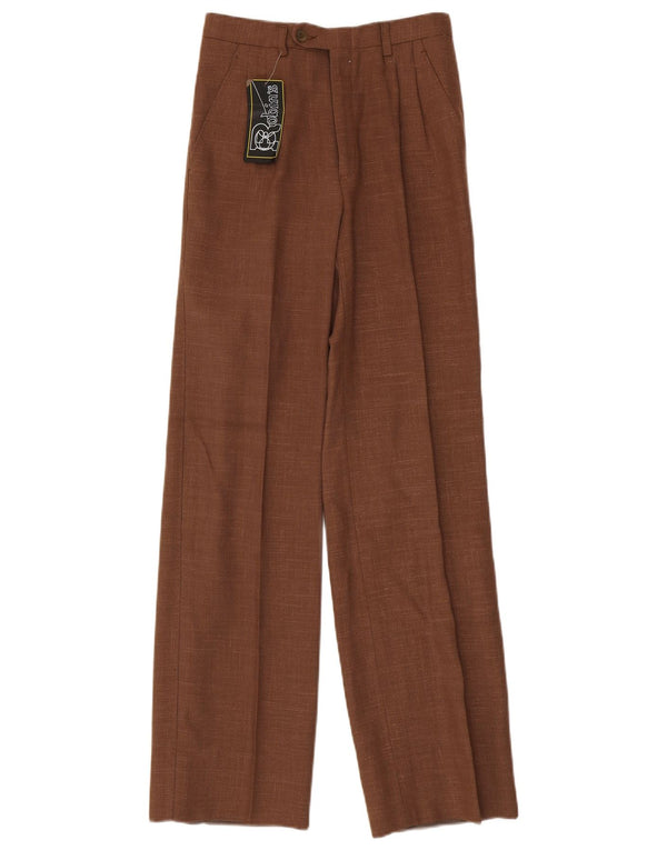 Robin's Pantalones de traje con cintura alta para mujer IT 42 Medium W24 L30 Marrón
