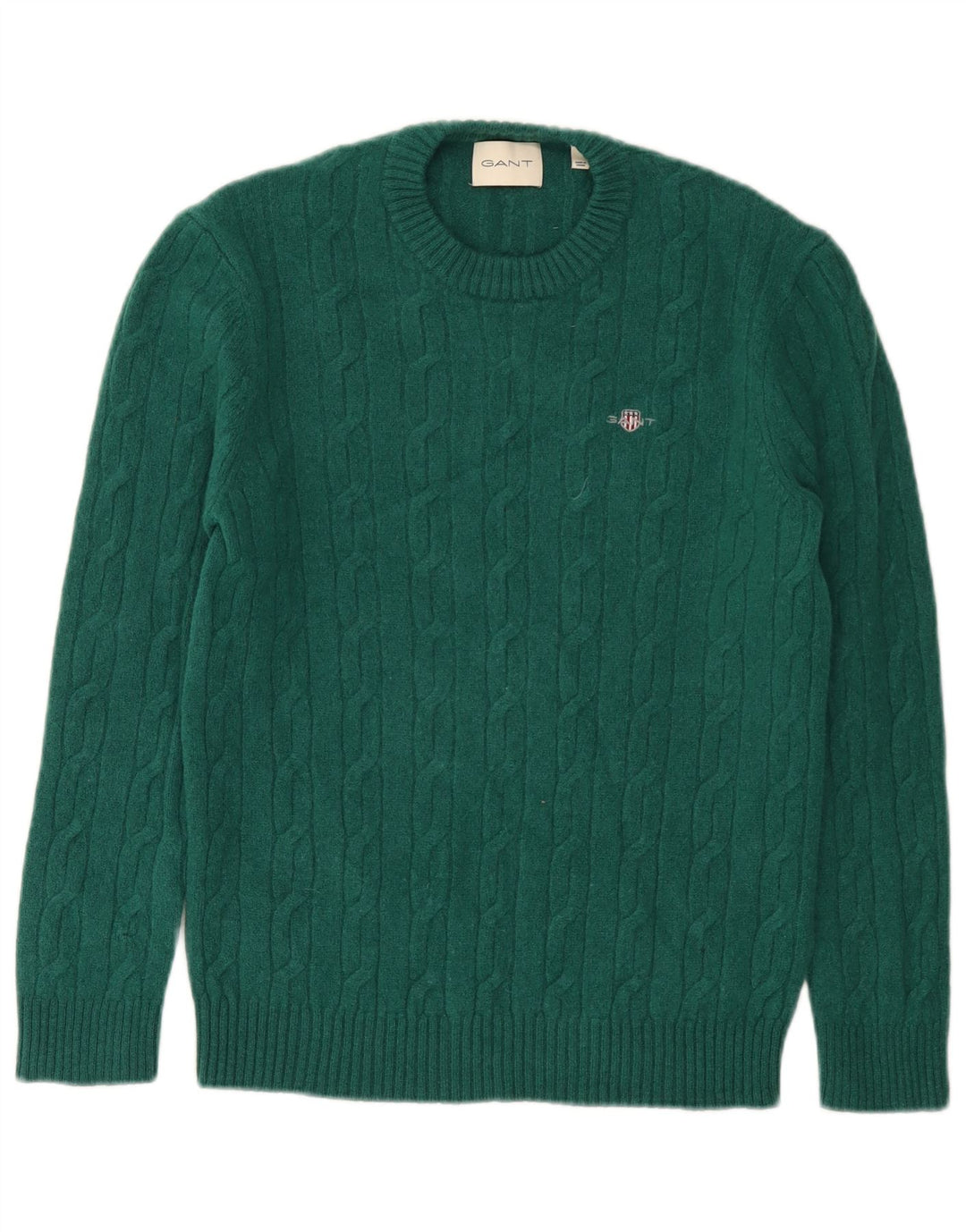Gant Jersey Regular Fit Con Cuello Redondo De Lana Verde Pequeño Hombre