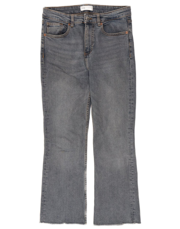 Zara Mujer Crop Bootcut Jeans EU 38 Small W28 L26 Algodón Azul