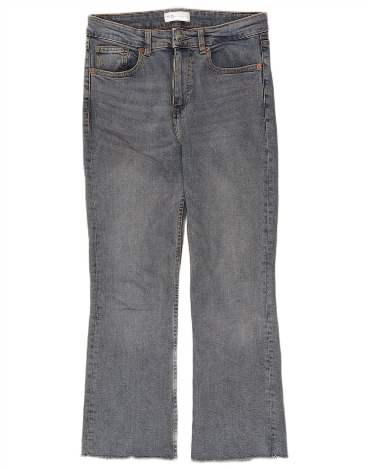 Zara Mujer Crop Bootcut Jeans EU 38 Small W28 L26 Algodón Azul