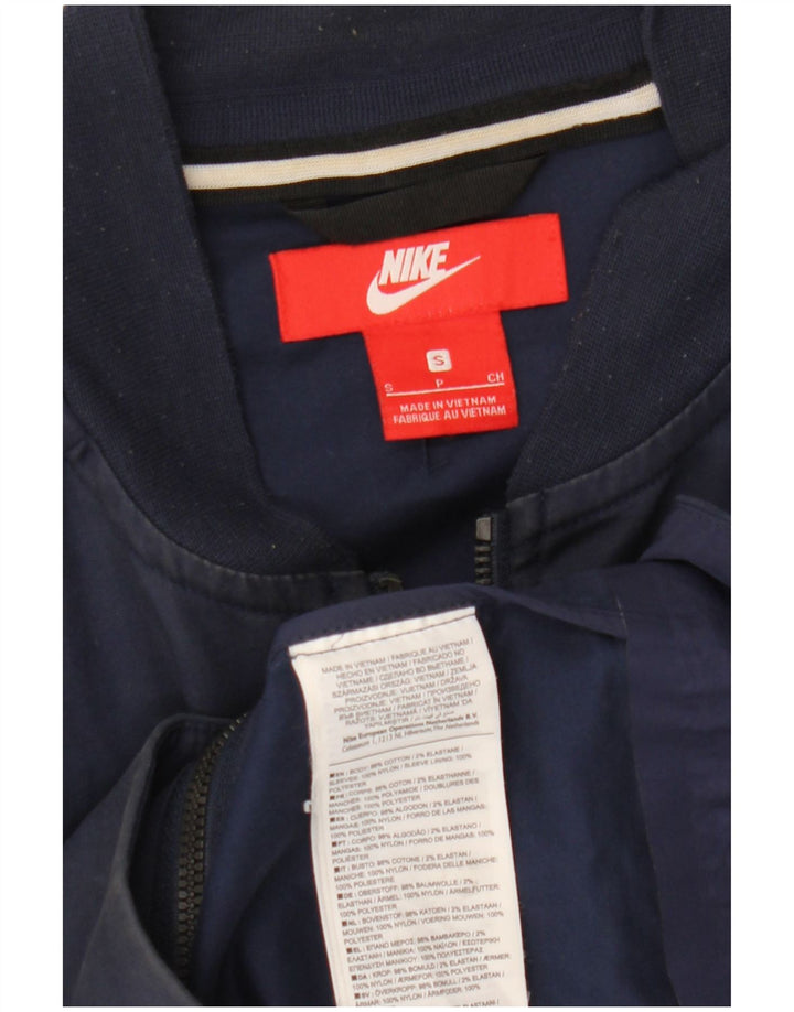 NIKE Chaqueta Bomber para Hombre UK 36 Small Azul Marino Algodón