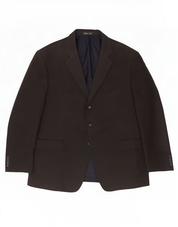 Marks & Spencer Chaqueta tipo blazer de 3 botones para hombre UK 46 XL Poliéster azul marino