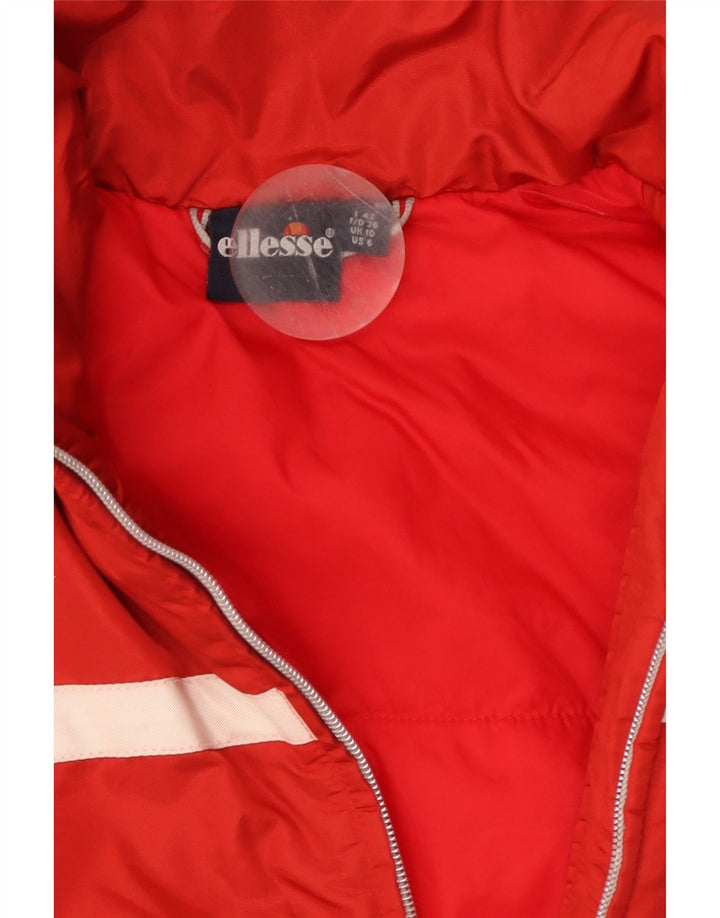 ELLESSE Chaleco acolchado extragrande para mujer UK 10 Small Red