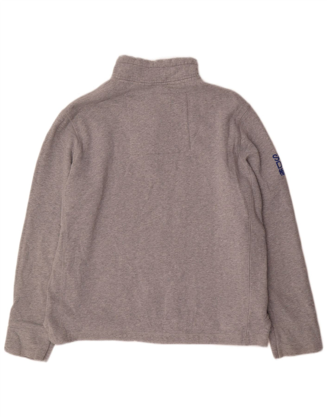 SUPERDRY Sudadera con cuello y botones gráficos para hombre Jumper 2XL Gris moteado