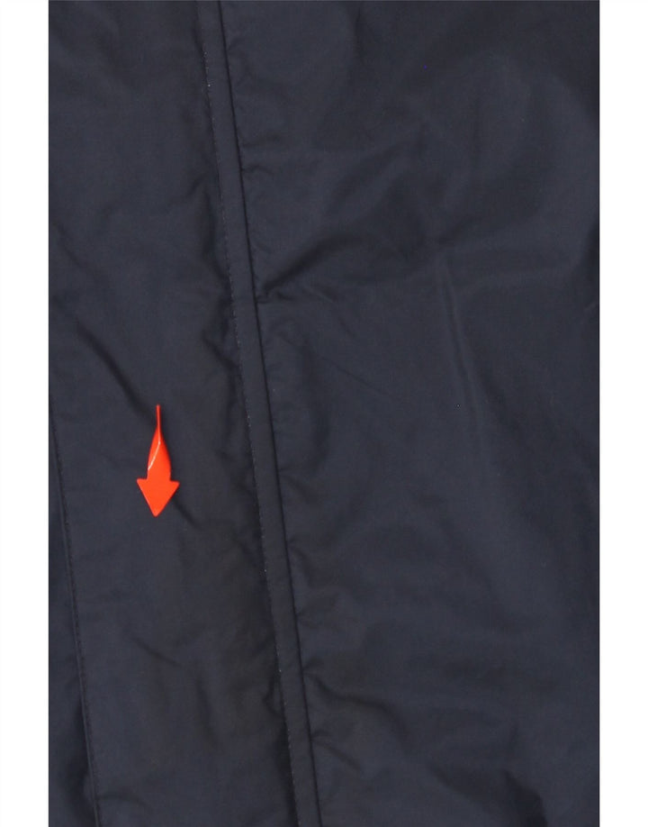 ADIDAS Chaqueta impermeable con capucha para hombre UK 40 Large Nylon azul marino