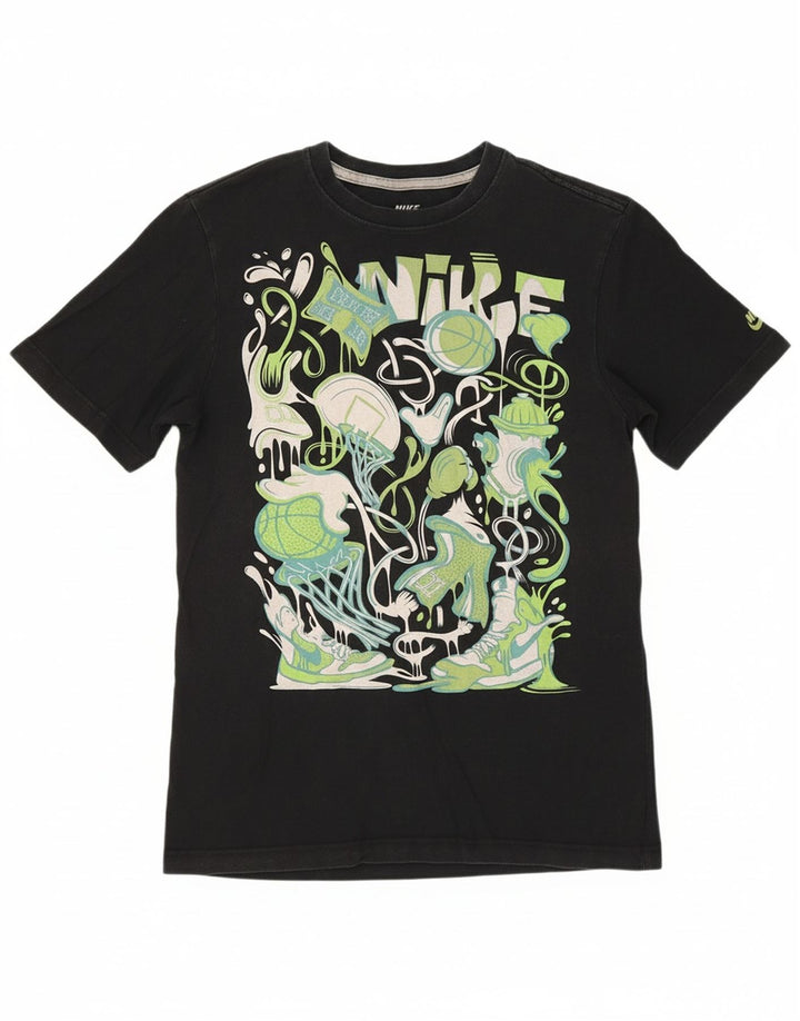 NIKE Mens Standard Fit Graphic T-Shirt Top Small Black
