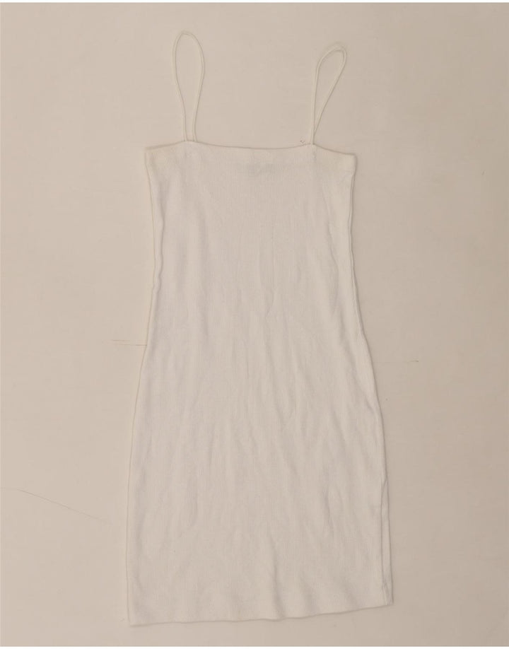 ZARA Womens Slip Dress UK 12 Medium White Vintage Zara and Second-Hand Zara from Messina Hembry 