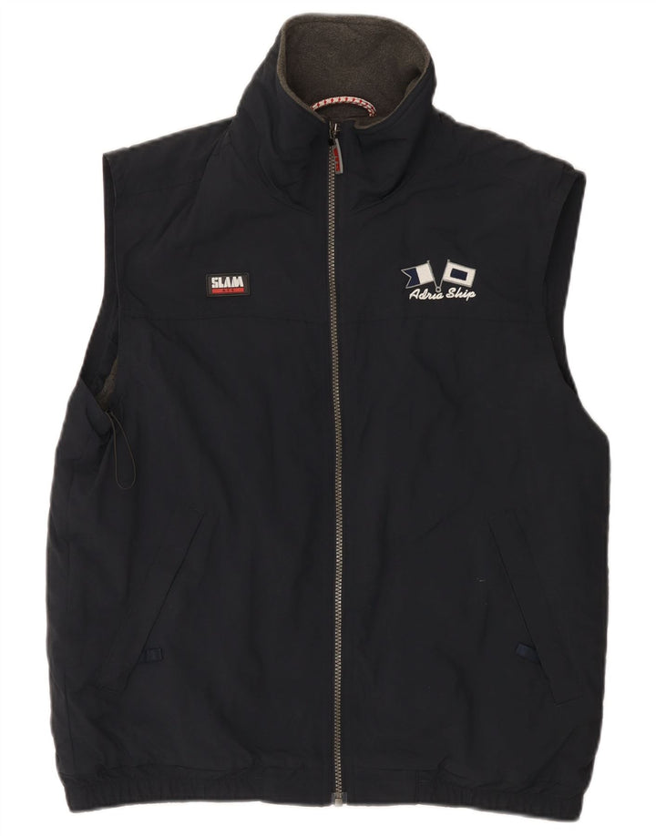 Slam Mens Gilet UK 36 Small Azul Marino Nylon
