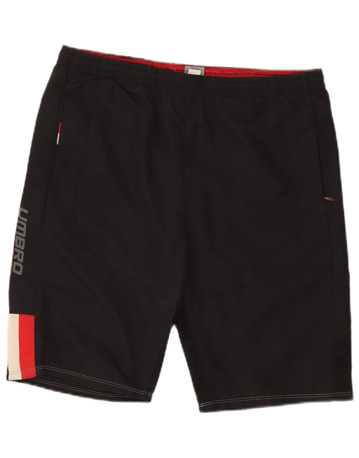 UMBRO Shorts deportivos con estampado de hombre en color negro mediano