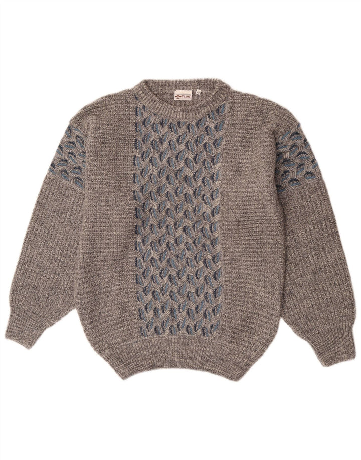 Fiume Jersey con Cuello Barco para Hombre IT 48 Gris Medio Floral