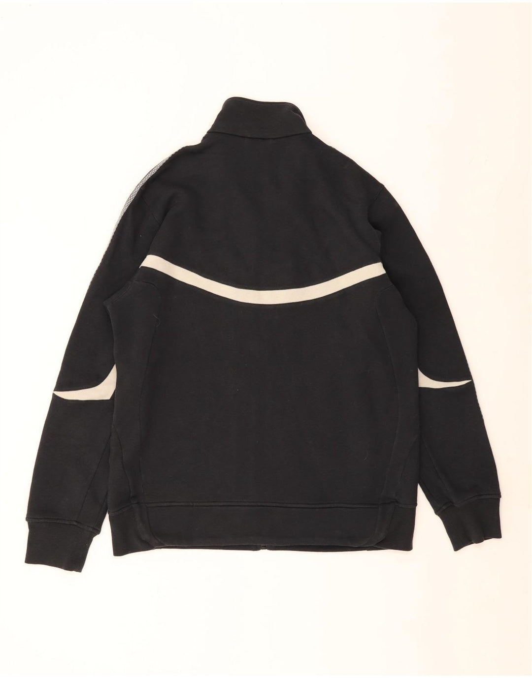 ADIDAS Hombre Chándal Top Chaqueta Grande Negro Colorblock Algodón
