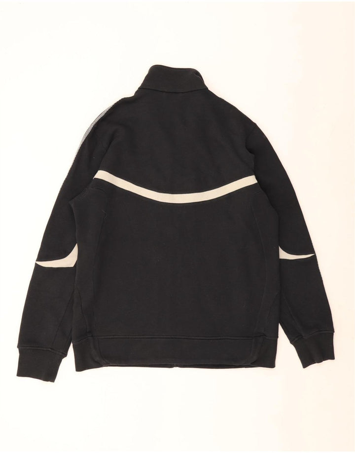 ADIDAS Hombre Chándal Top Chaqueta Grande Negro Colorblock Algodón