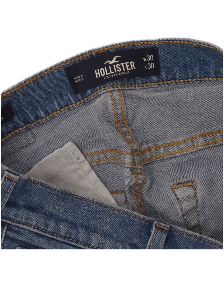 Vaqueros Hollister Mujer Slim Rectos W30 L30 Azul
