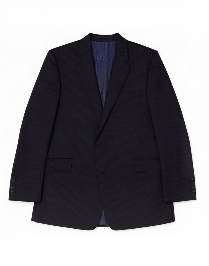 Marks & Spencer Chaqueta tipo blazer de 2 botones para hombre UK 48 2XL Azul marino a rayas