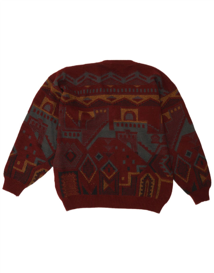 UMBERTO ROSETTI Jersey con cuello en V para hombre IT 48/50 Medium Granate