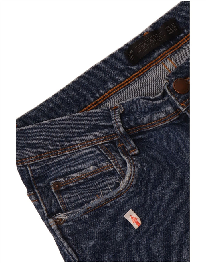 Zara Jeans Cortos Para Mujer EU 38 Small W28 L24 Azul