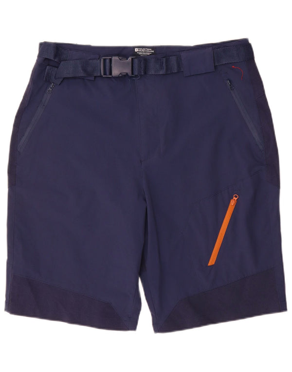 Pantalones cortos tipo cargo para hombre Mountain Warehouse W34 Poliéster azul marino grande