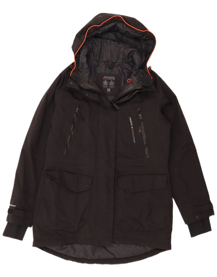 Musto Parka con capucha para mujer UK 40 Mediana Poliamida negra