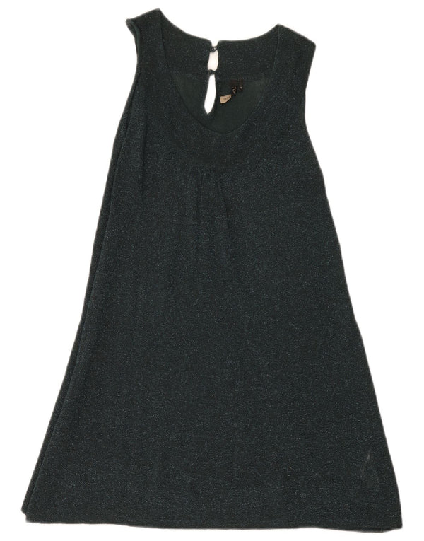 Topshop Vestido básico sin mangas para mujer ES 44 Viscosa verde medio