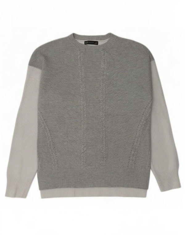 Marks & Spencer Suéter de cuello redondo para mujer UK 44 Gris medio