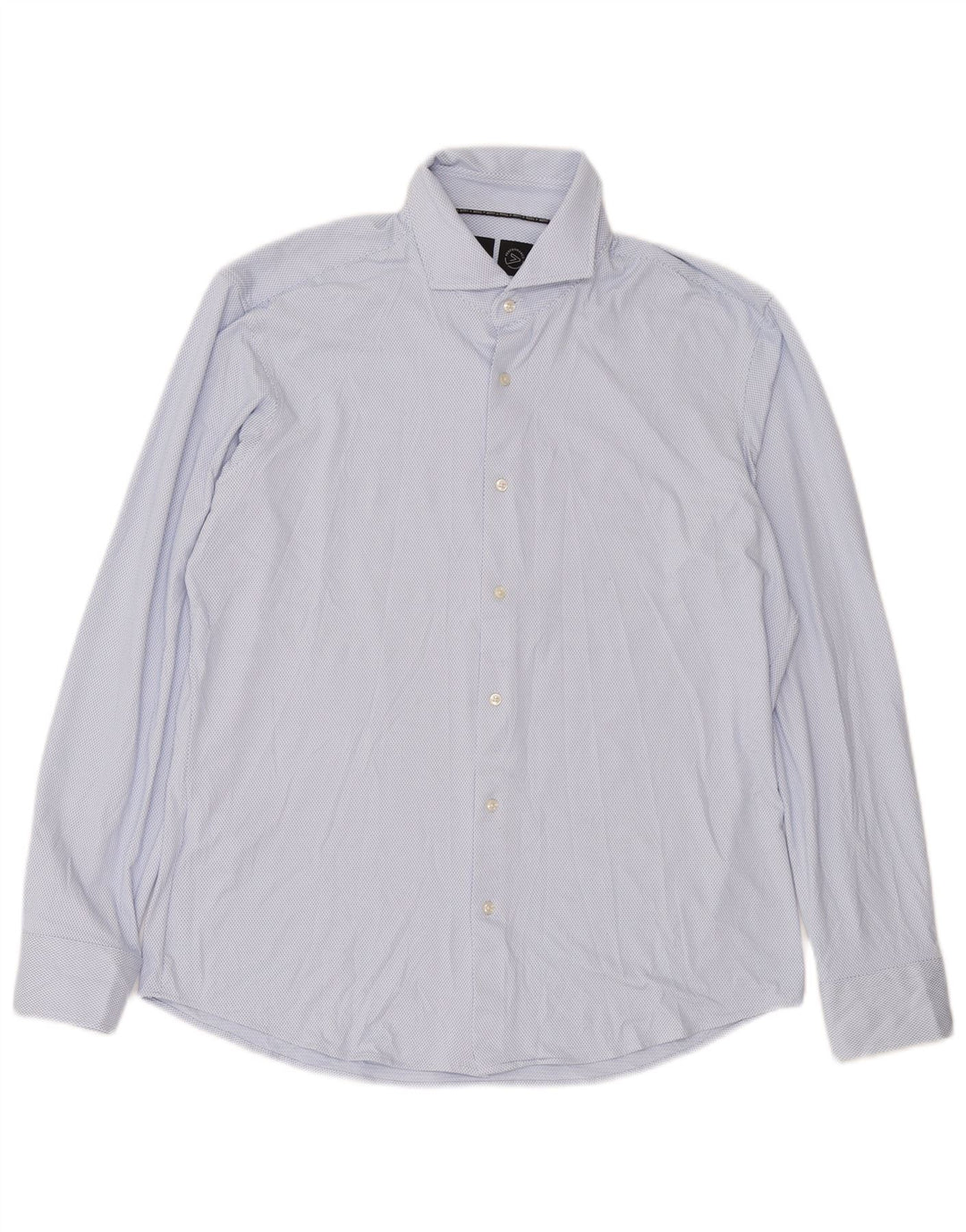 HUGO BOSS Camisa regular fit para hombre Poliéster con lunares azules grandes