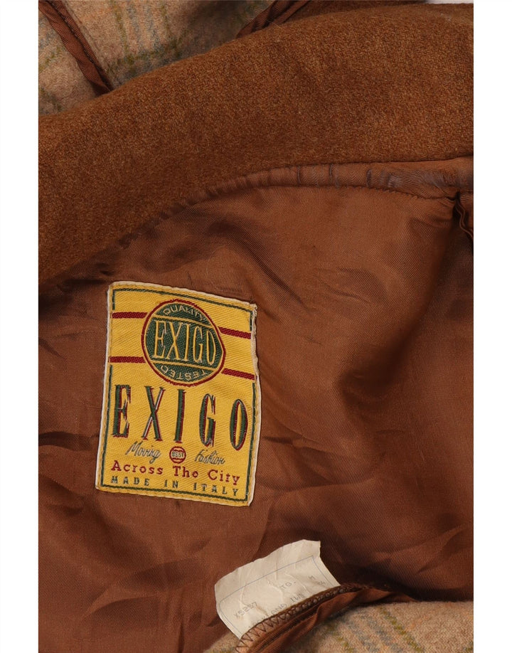 Exigo Trenca con capucha para hombre UK 42 XL Lana marrón