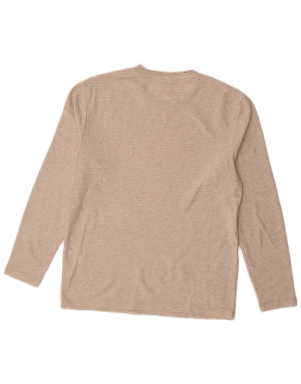 Zara Hombre Top Manga Larga Poliéster Beige Medio
