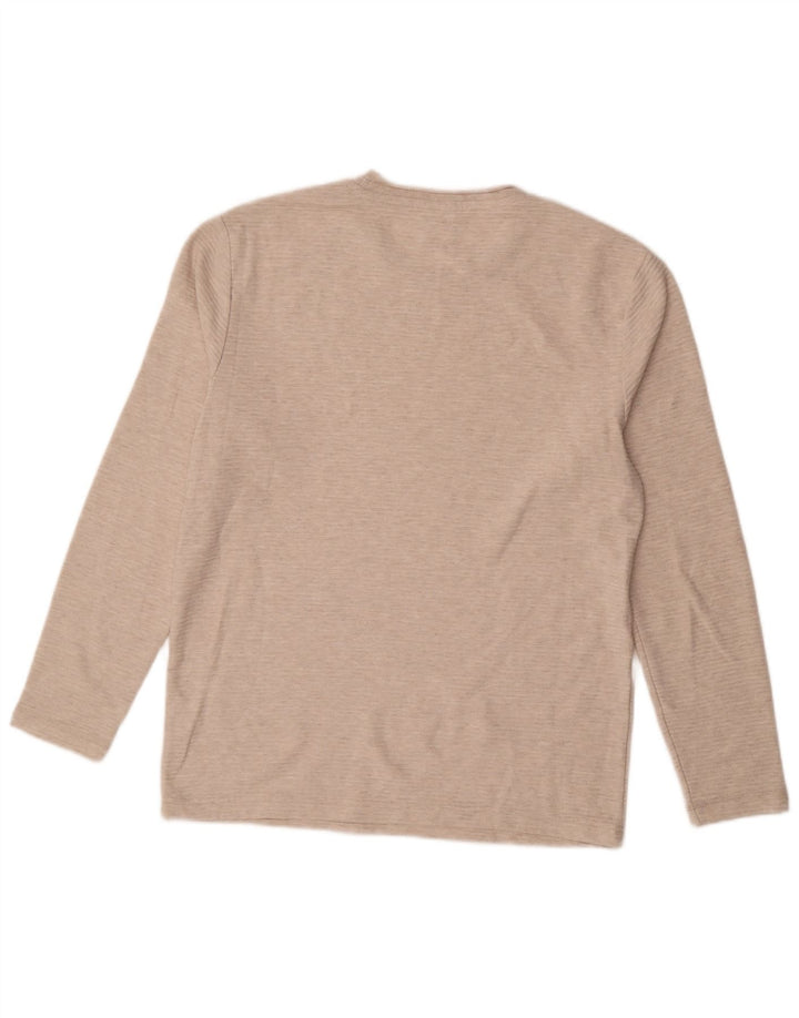 Zara Hombre Top Manga Larga Poliéster Beige Medio