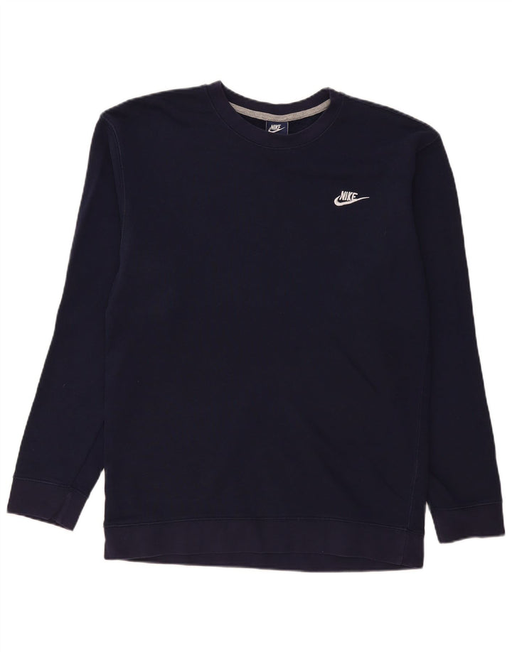 Nike Hombre Sudadera Jumper Grande Azul Marino Algodón