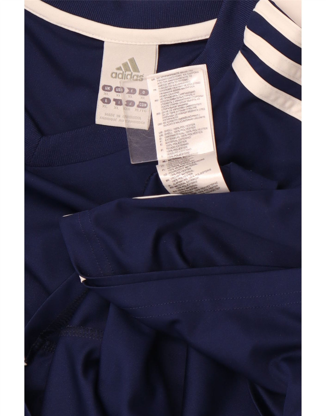 ADIDAS Hombre Climalite Camiseta Top XL Azul Marino Poliéster