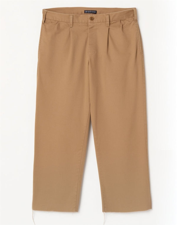 Pantalones cortos con pinzas para hombre Izod W32 L25 Algodón beige