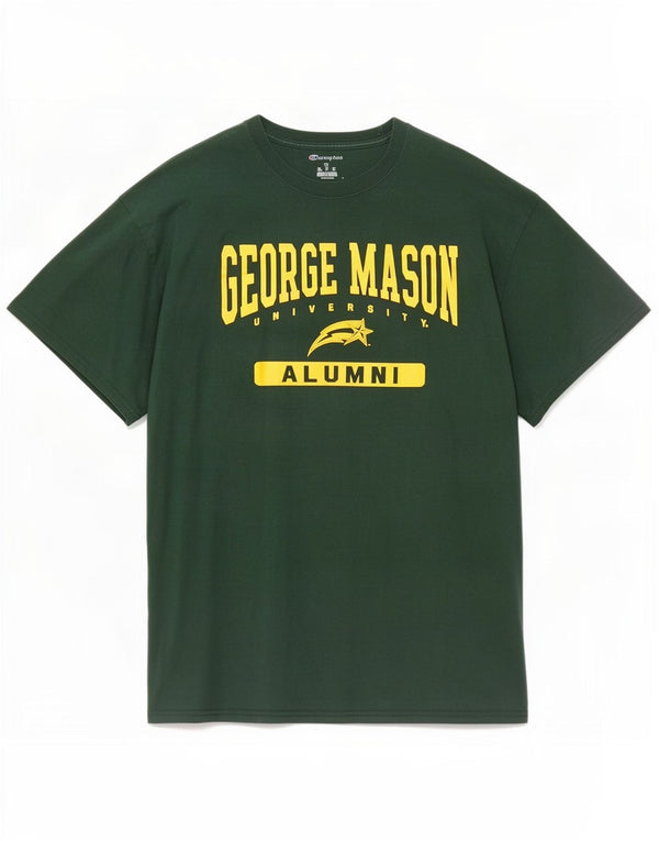 Champion Camiseta gráfica de la Universidad George Mason para hombre Top XL Algodón verde