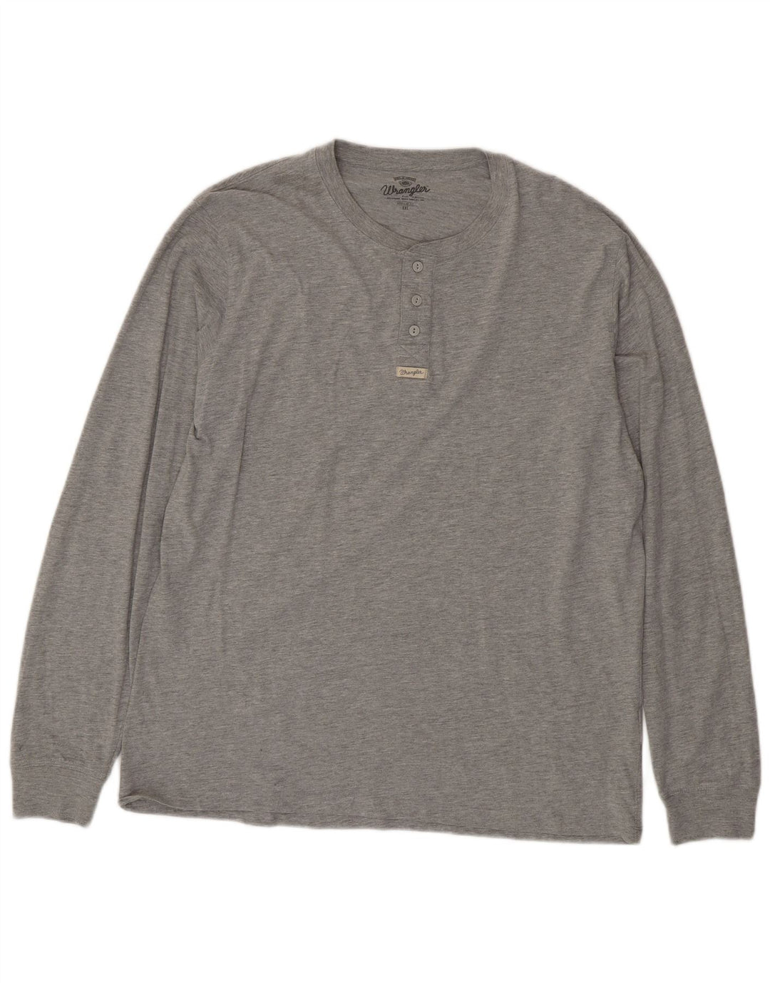 Wrangler Mens Regular Fit Top Manga Larga 2XL Algodón Gris
