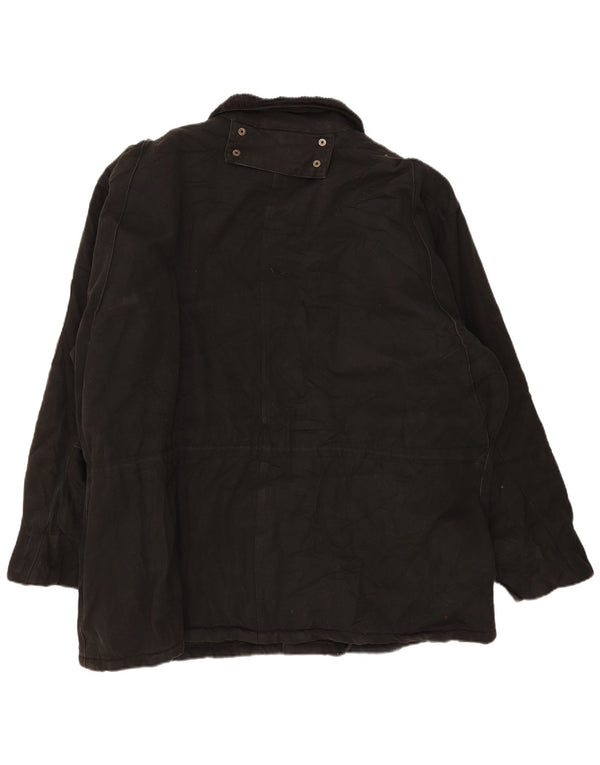 Old Mill Chaqueta cortavientos para hombre UK 44 2XL Algodón negro