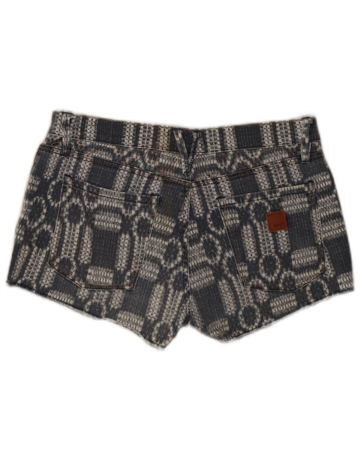 Roxy Pantalones cortos de mezclilla para mujer US 7 Medium W30 Azul Geométrico