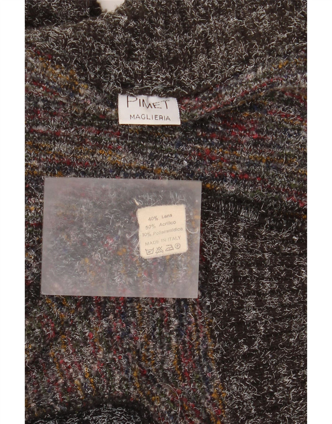 Pimet Cárdigan para hombre de lana moteada gris grande