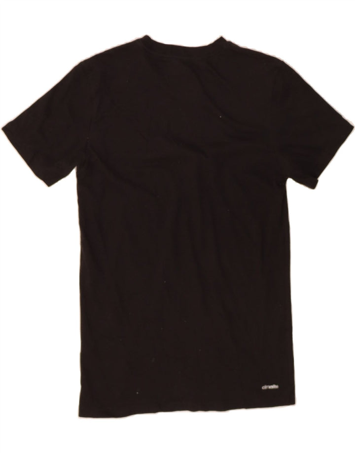 ADIDAS Mens T-Shirt Top Small Black Polyester Vintage Adidas and Second-Hand Adidas from Messina Hembry 