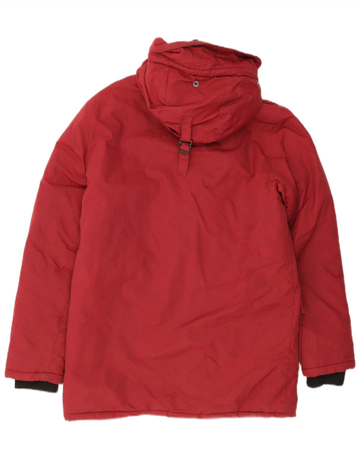 Superdry Chaqueta acolchada con capucha para hombre UK 38 Medium Borgoña Nylon