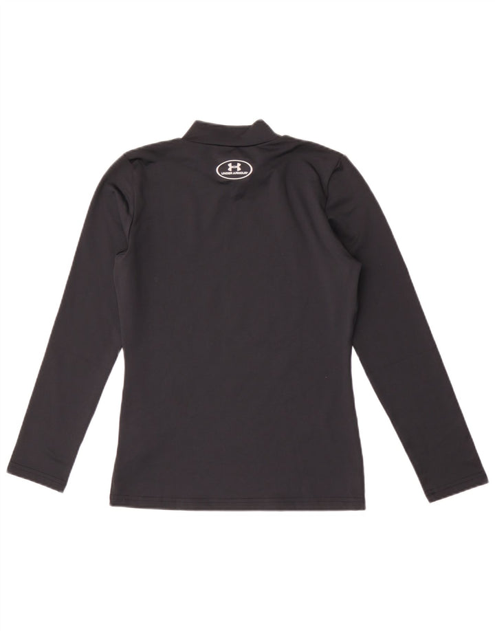 Under Armour Camiseta de manga larga Cold Gear para niños de 11 a 12 años, talla grande, color negro