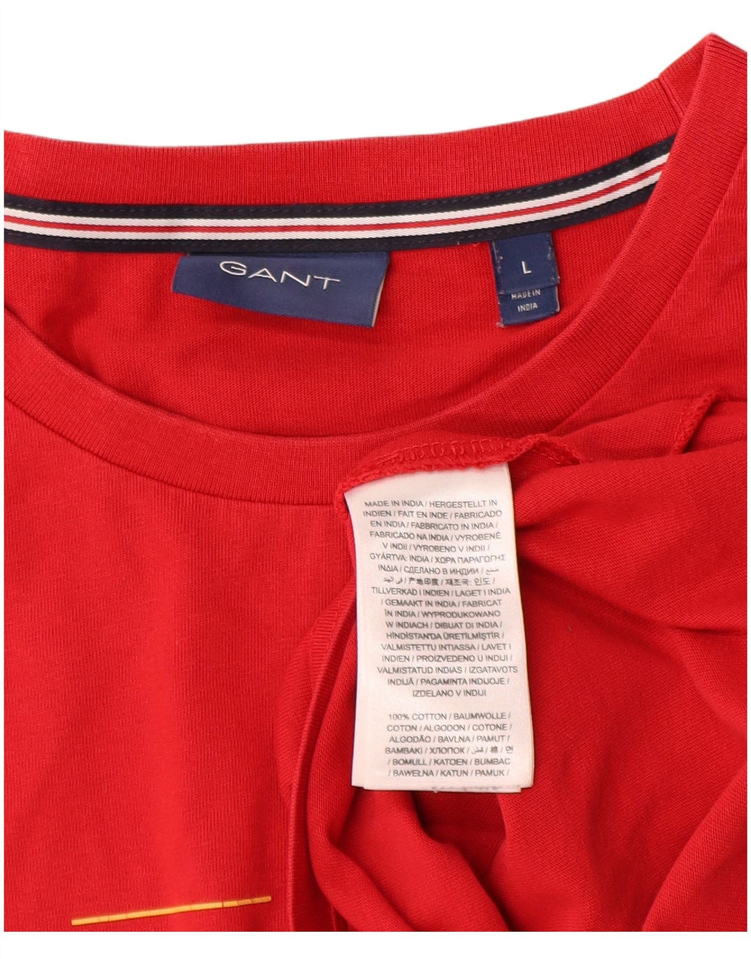 Gant Camiseta Gráfica Para Hombre Top Grande De Algodón Rojo