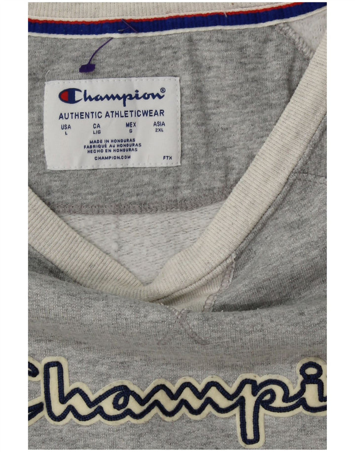 CHAMPION Sudadera gráfica para mujer Jumper UK 16 Large Grey