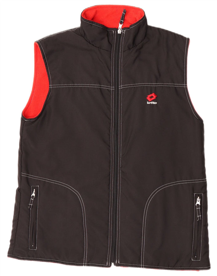 Lotto Chaleco reversible para hombre UK 36 Small Poliéster negro