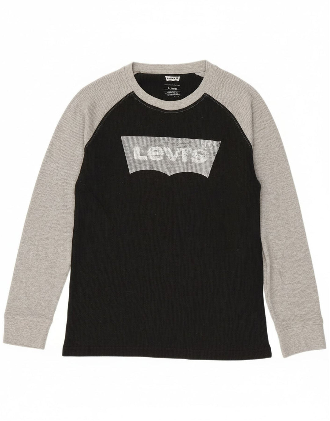 Levi's Camiseta gráfica para niños de manga larga 14-15 años XL Algodón color block negro