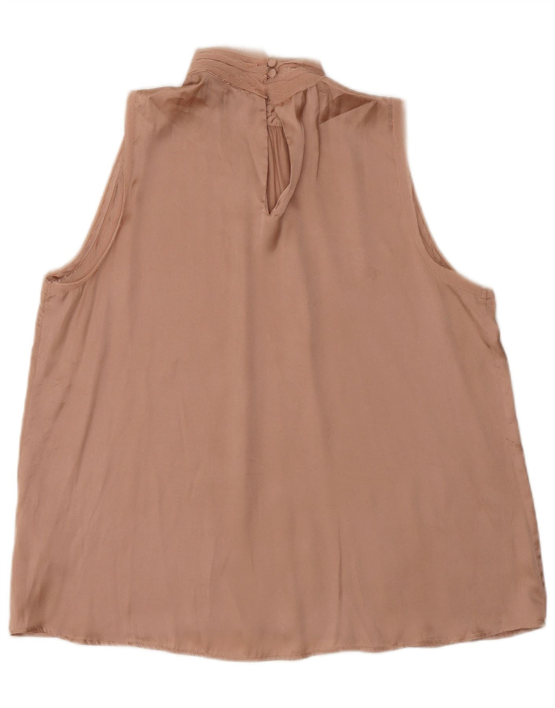 ZARA Mujer Blusa Sin Mangas Top UK 42 Poliéster Rosa Medio