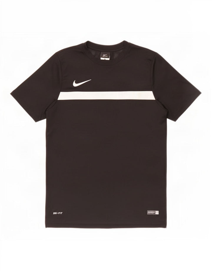 Camiseta Nike Dri Fit para hombre Top medio negro color block Poliéster