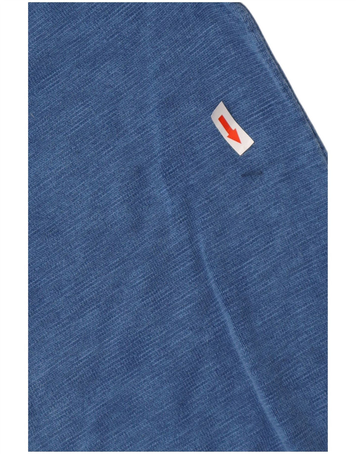 SUPERDRY Suéter tipo jersey con cuello redondo para mujer UK 10 Small Blue Cotton